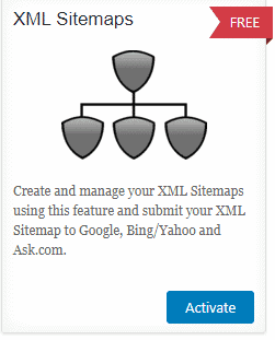 screenshot of the xml sitemaps from all in one seo pack