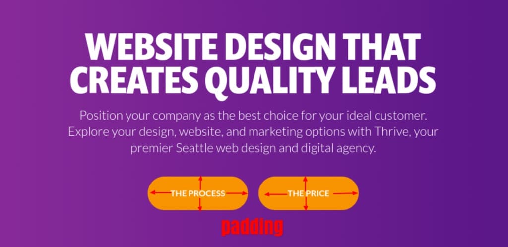 Padding in web design