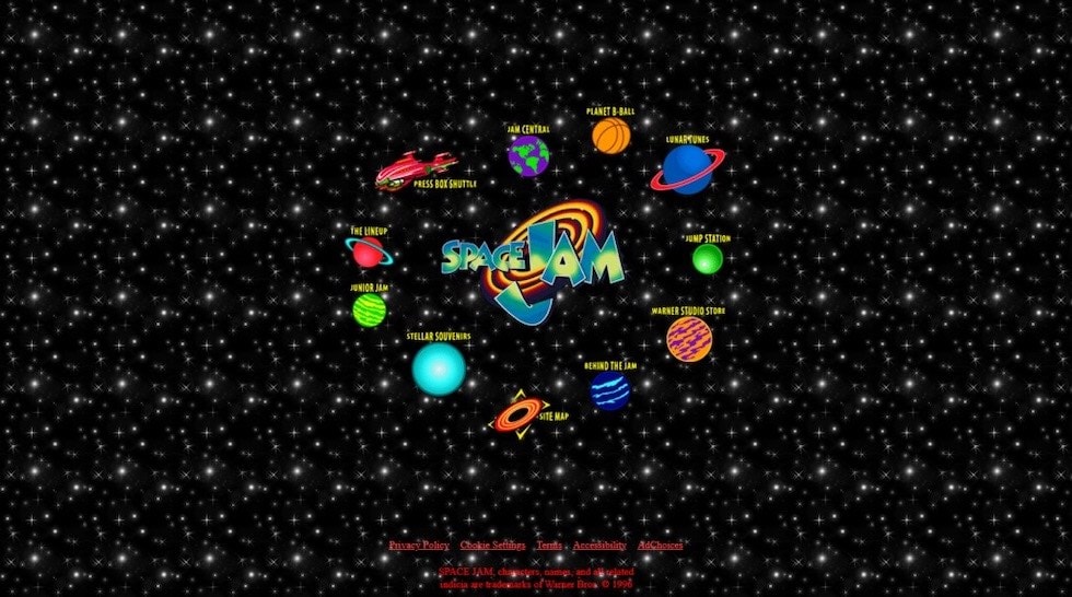 Space Jam Web Design