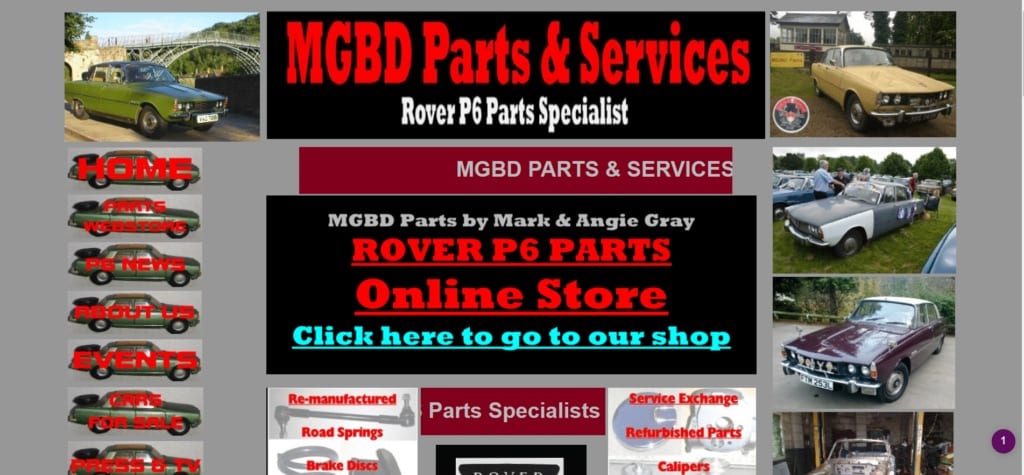 MGBD Parts and Services Website